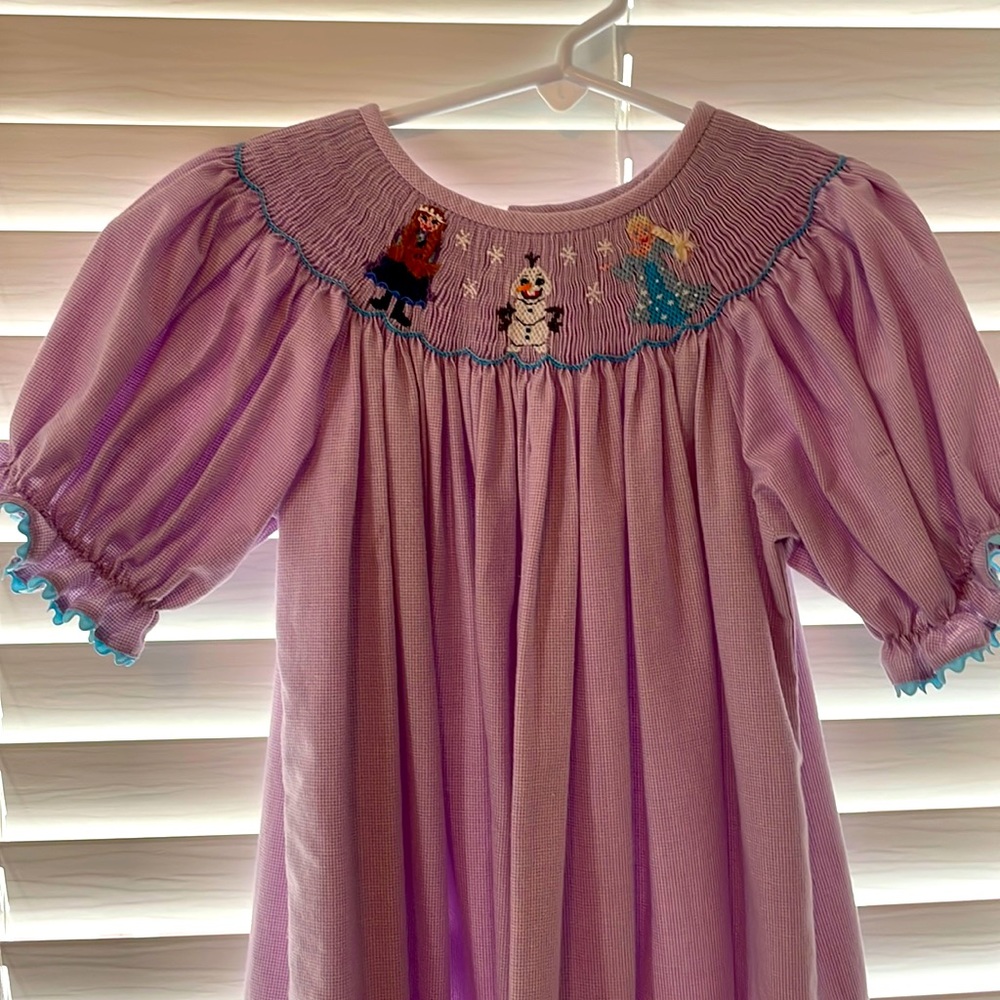Smocked girls Frozen dress